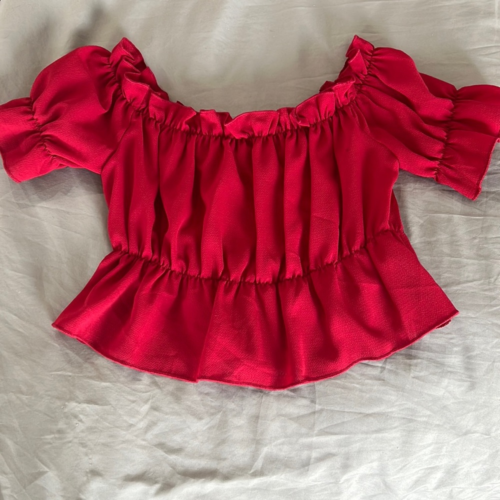 Off the shoulder crop top